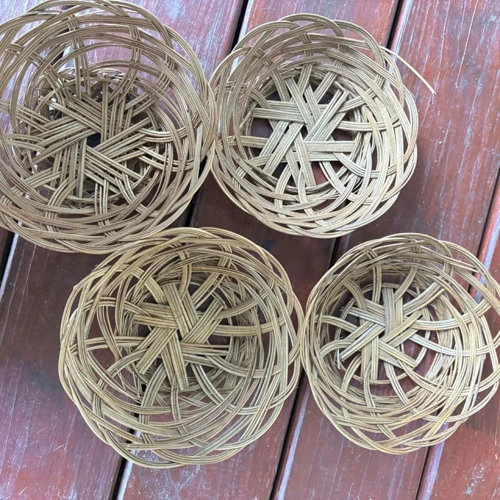 Unbranded Wicker Baskets Unisex Small Tan NWOT Coastal Storage Set of 4